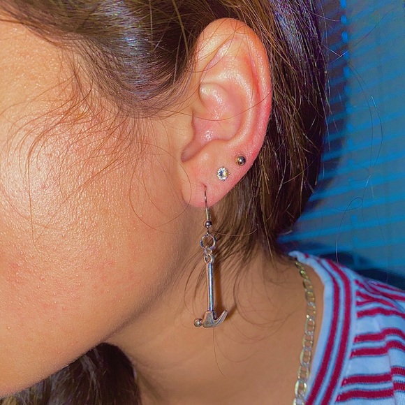 hammer earrings - Picture 2 of 2